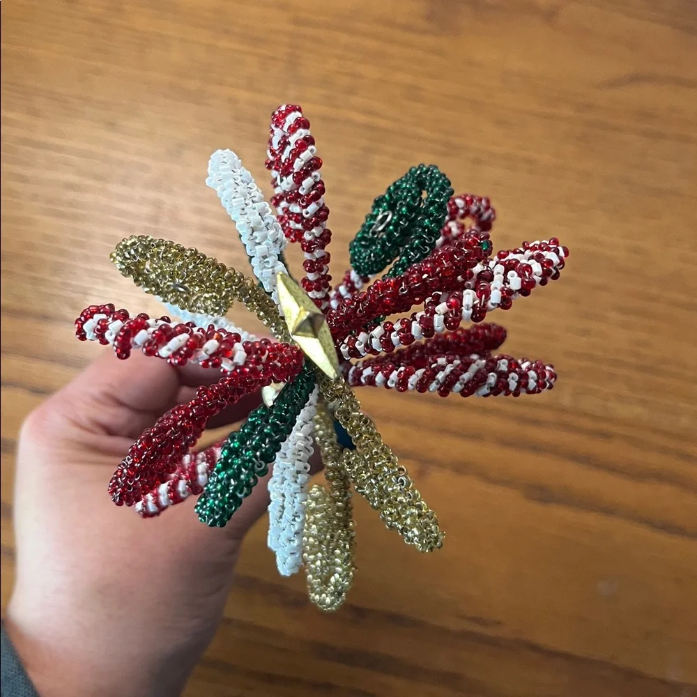 Pier 1 Imports Beaded Christmas Tree Wine Bottle Stopper